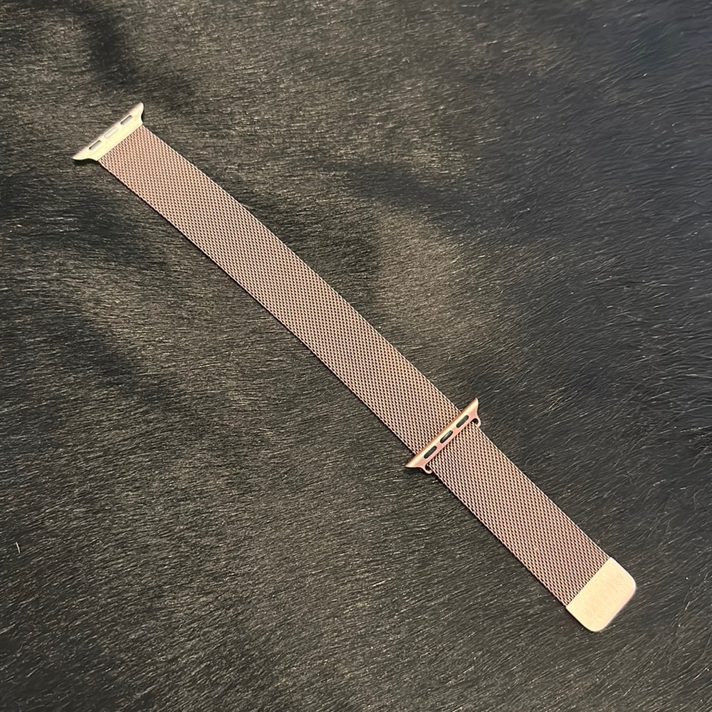 Casetify pink Milanese loop Apple Watch band